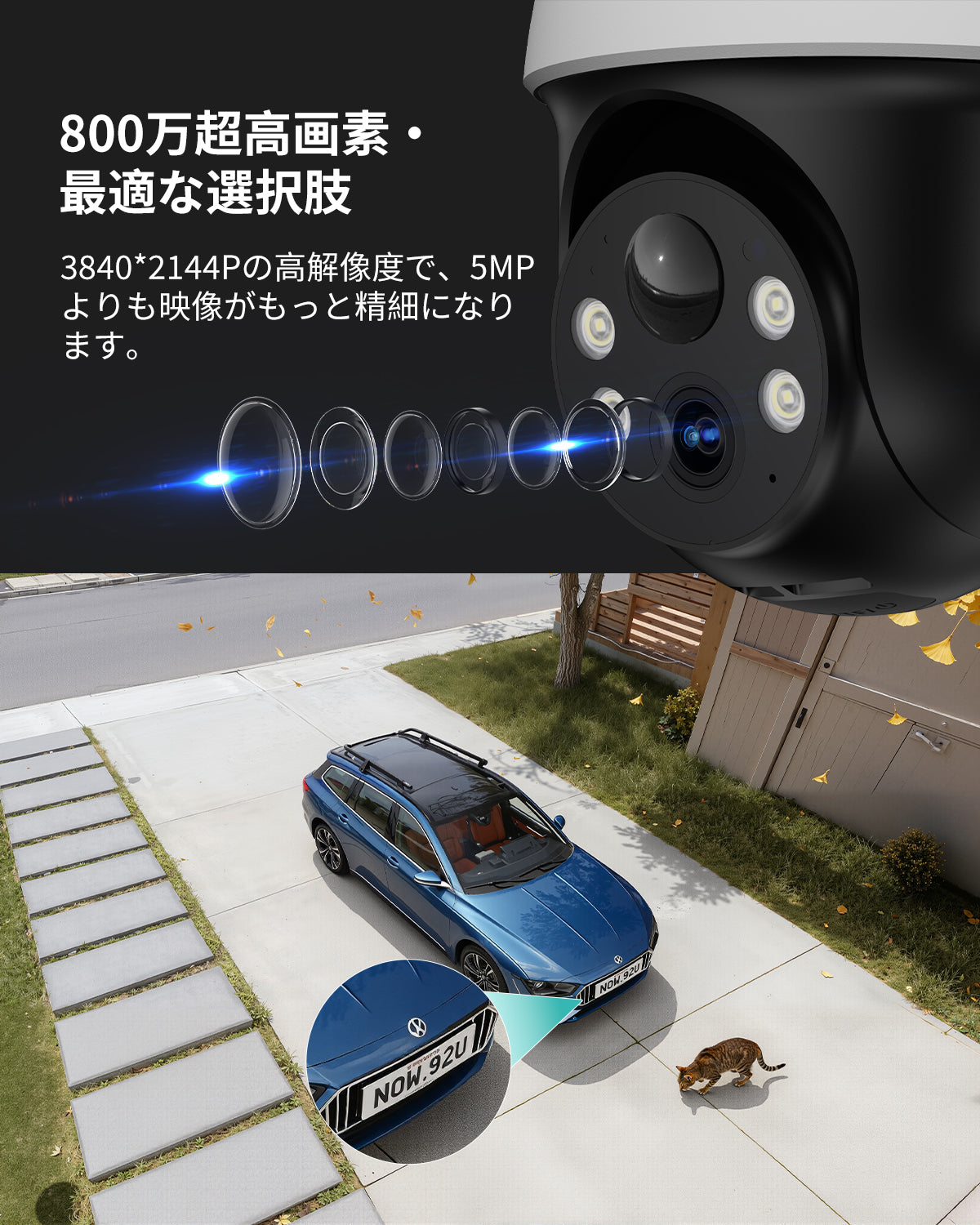 【業界最高性能・4K対応・10000mAhバッテリー】BOIFUN 800万超高画素超鮮明 防犯カメラ 屋外 ソーラー 2.4GWiFiとWiFi6 360度PTZ 15m暗視 広範囲をカバー 電池式防犯カメラ ソーラーパネルと大容量バッテリー 長時間稼働 夜間カラー撮影 PIR人体検知 即時アラート通知 セパレート設計 電源/工事不要 IP65防水 家族共有 双向语音 室外監視カメラ 2年保証