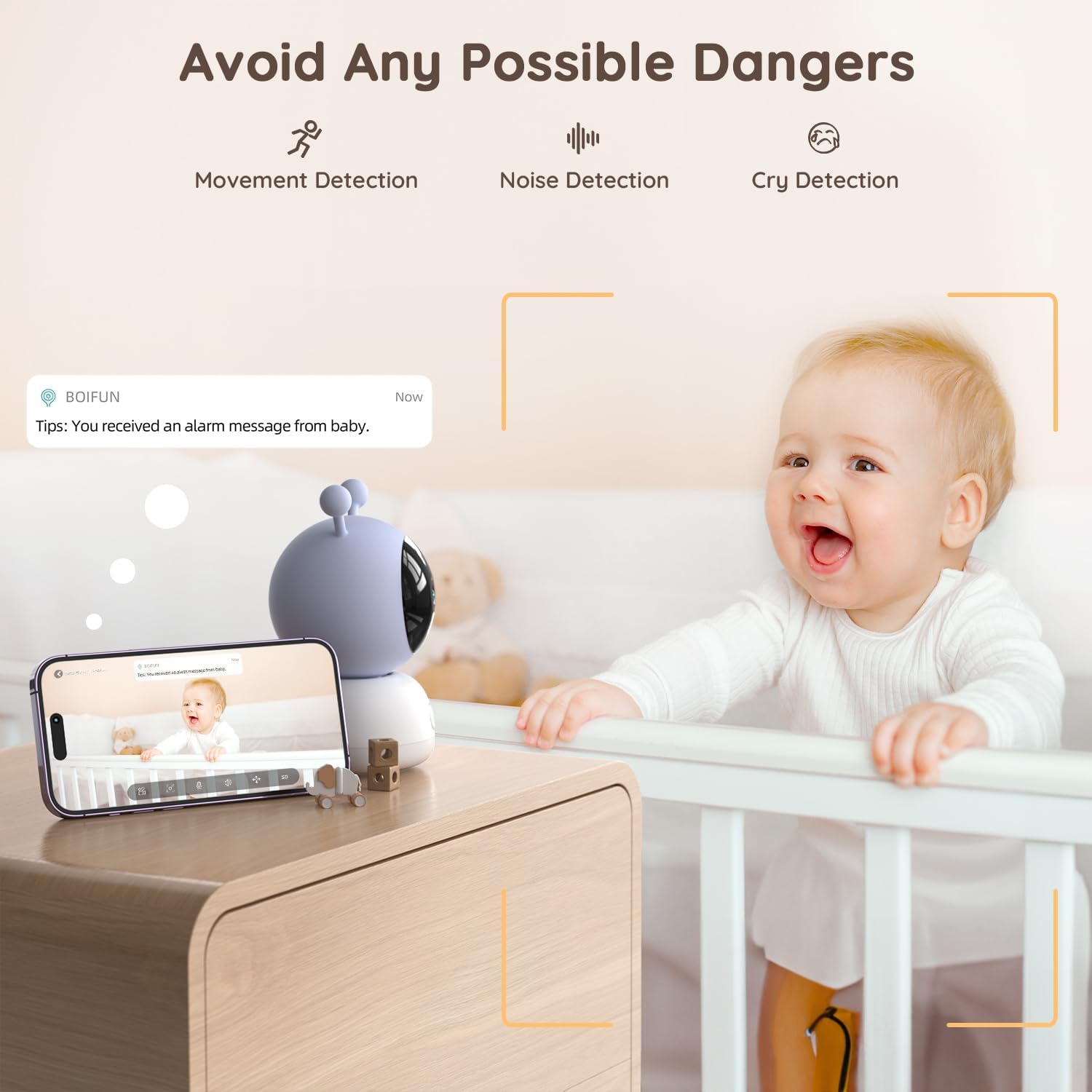 Boifun Baby 2S video baby monitor with camera and audio