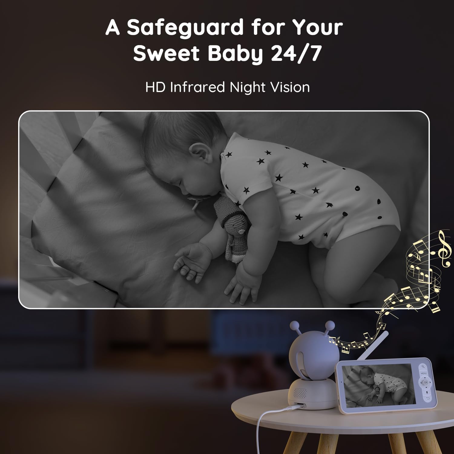 Baby monitor with night vision and two-way talk – Boifun Baby 2S