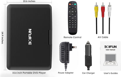 Boifun Portable DVD Player With 15.6-inch HD Rotating Screen