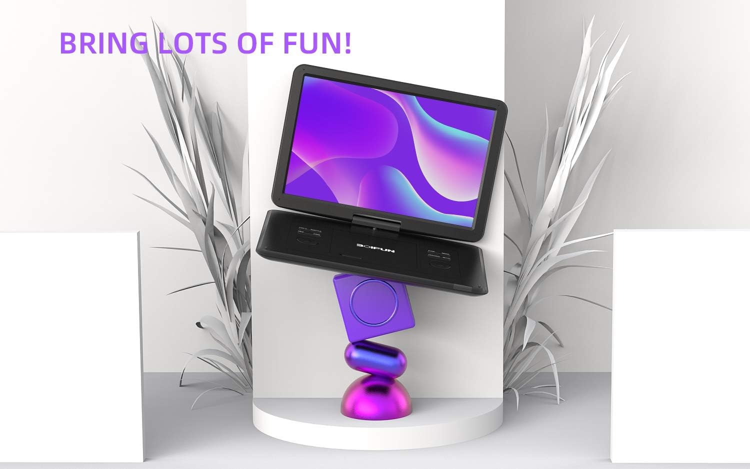 BOIFUN 15.6 Inch Portable DVD Player BFN-161  with Anti-Shock