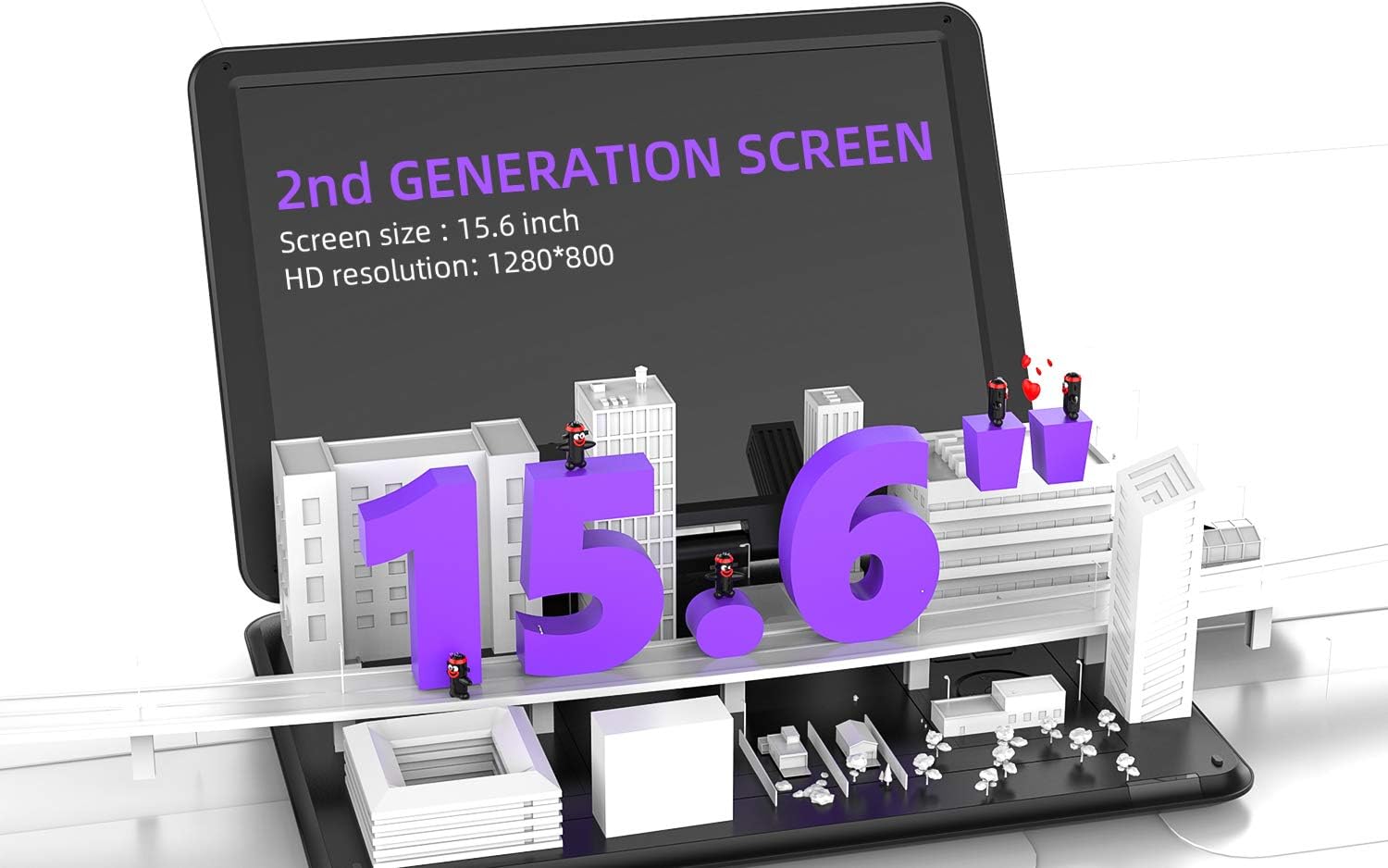 BOIFUN 15.6 Inch Portable DVD Player BFN-161  with Anti-Shock