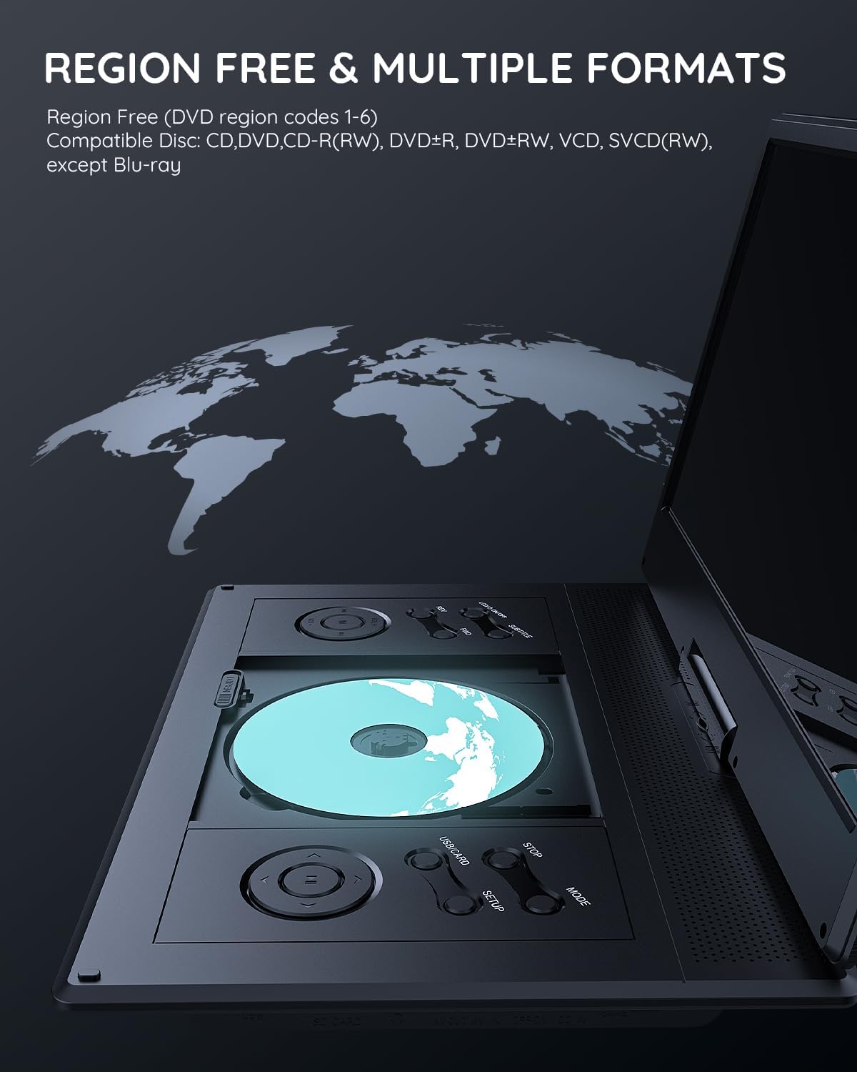 Boifun Portable DVD Player with 14.1