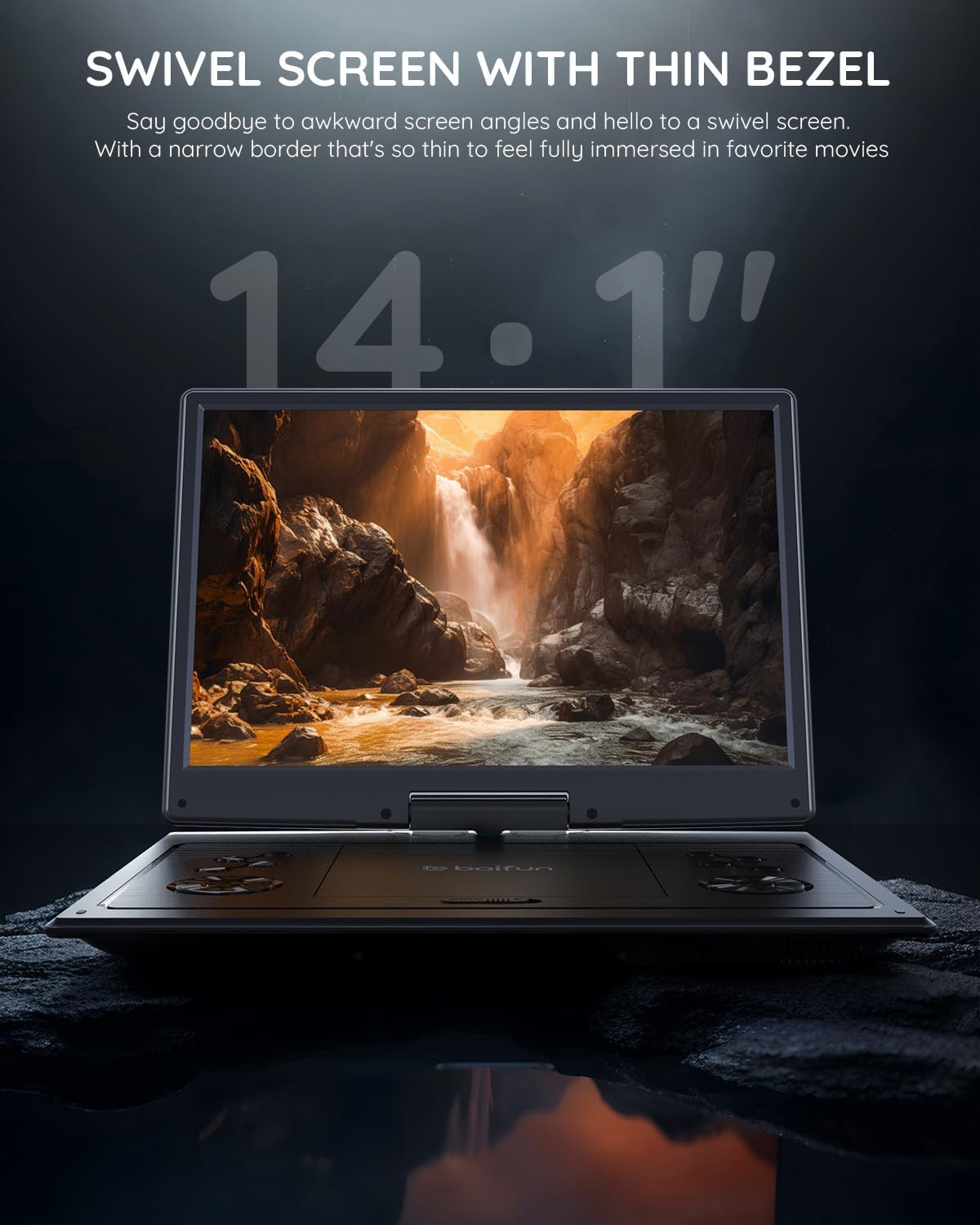 Boifun Portable DVD Player with 14.1