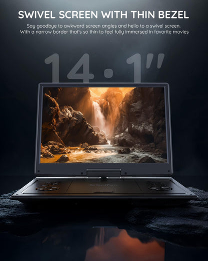 Boifun Portable DVD Player with 14.1" Large HD Screen