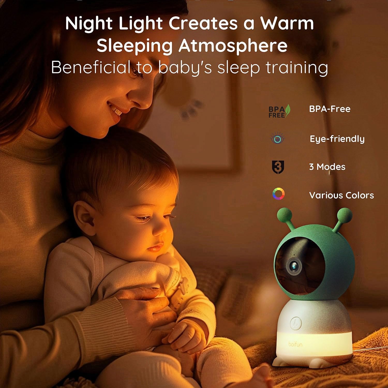 BOIFUN Baby Monitor Baby 6T Support 2 Camera