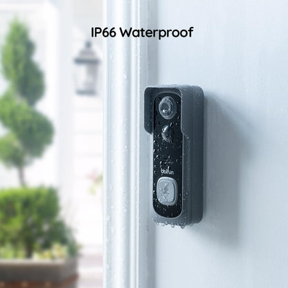 Boifun J1 smart video doorbell with IP66 waterproof rating, suitable for outdoor use in all weather conditions
