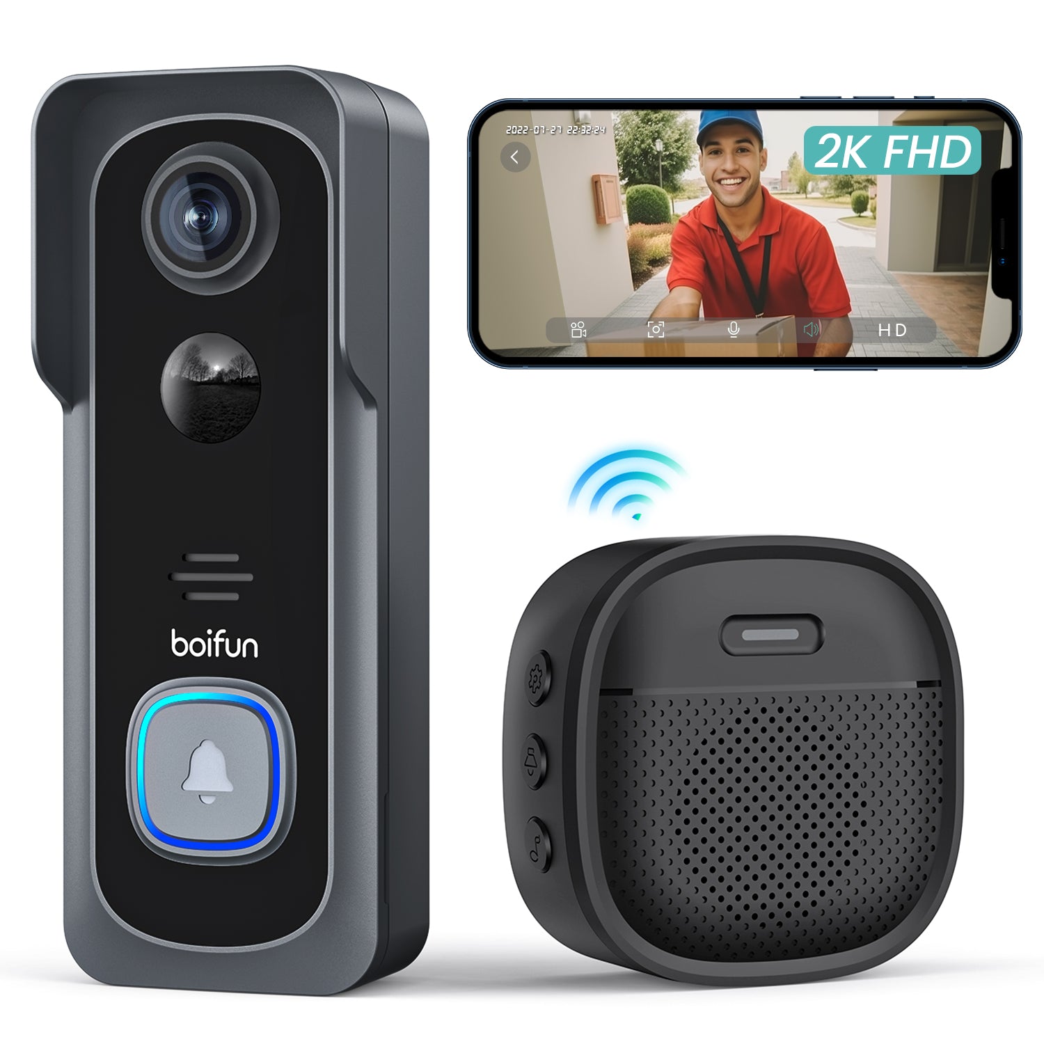 BOIFUN Video Doorbell Bell J1