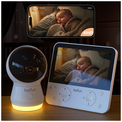 Boifun 4TM Baby Monitor for newborn safety with sleep tracking and breathing monitor