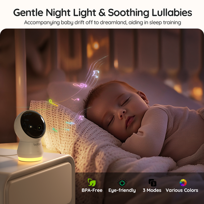 Boifun 4TM Baby Monitor for infant comfort and safety with night light and soothing lullabies